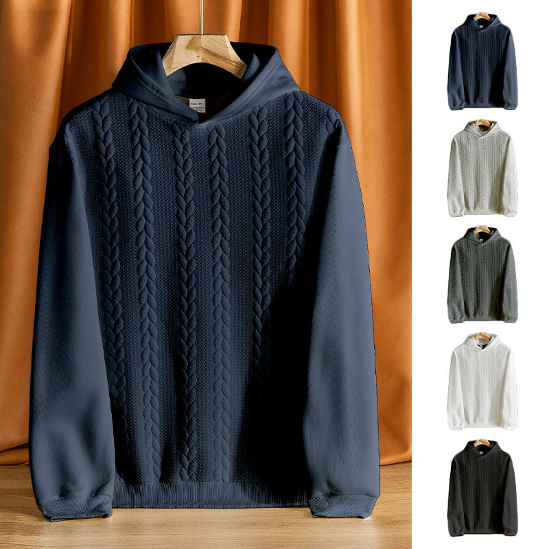 Herren eleganter Kapuzenpullover mit strukturiertem Design Echoarchiv