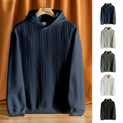 Herren eleganter Kapuzenpullover mit strukturiertem Design Echoarchiv