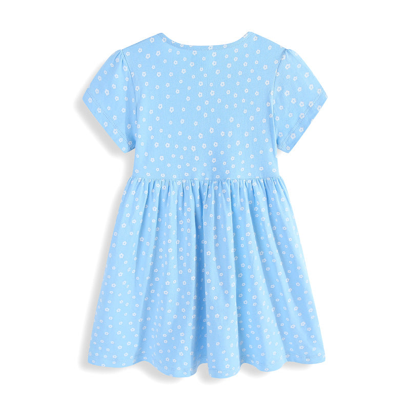 Mädchen Sommerkleid mit verspielten Blumenapplikationen Echo Archiv