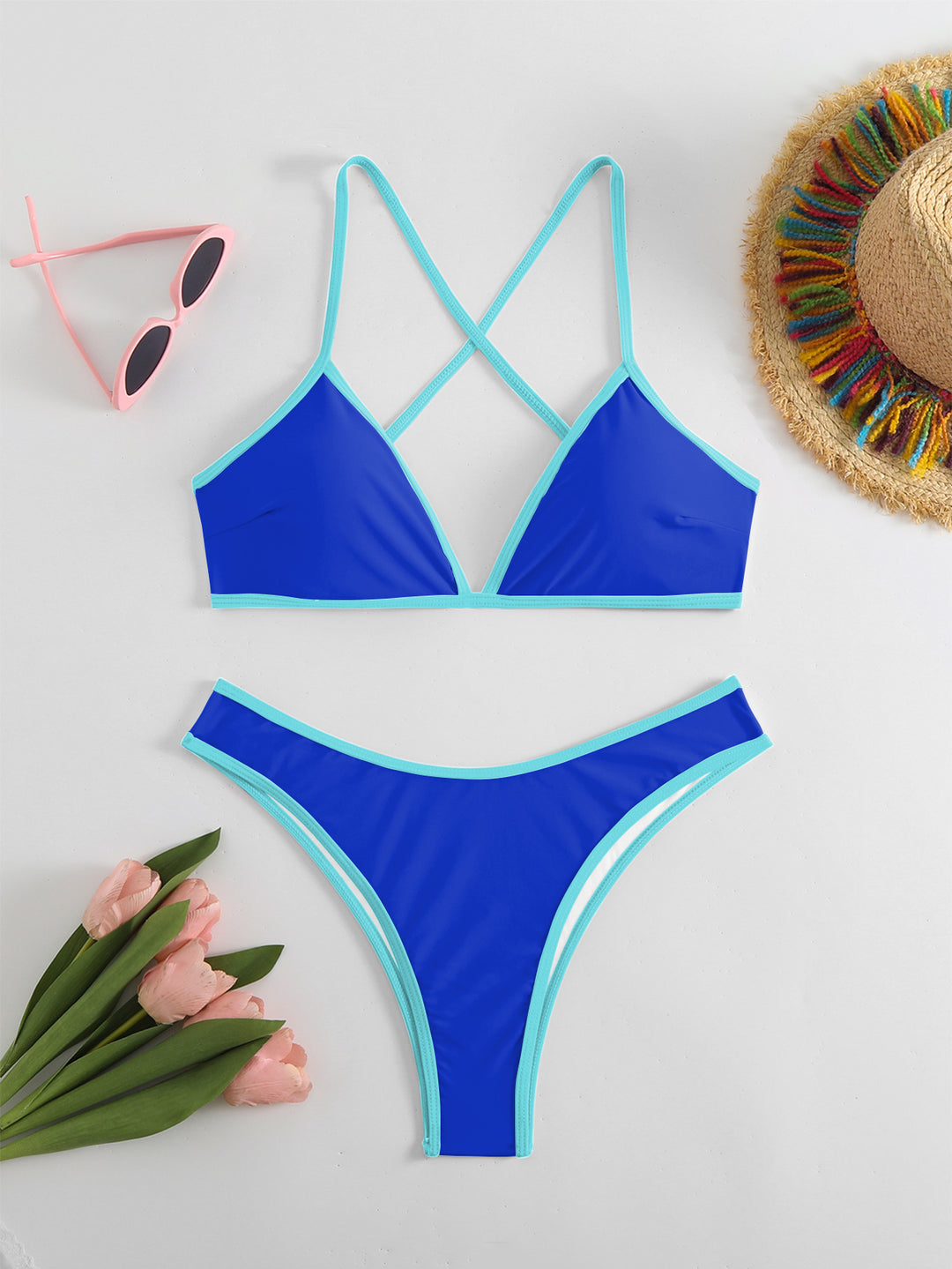 Damen Triangel-Bikini mit X-Träger-Design Echo Archiv