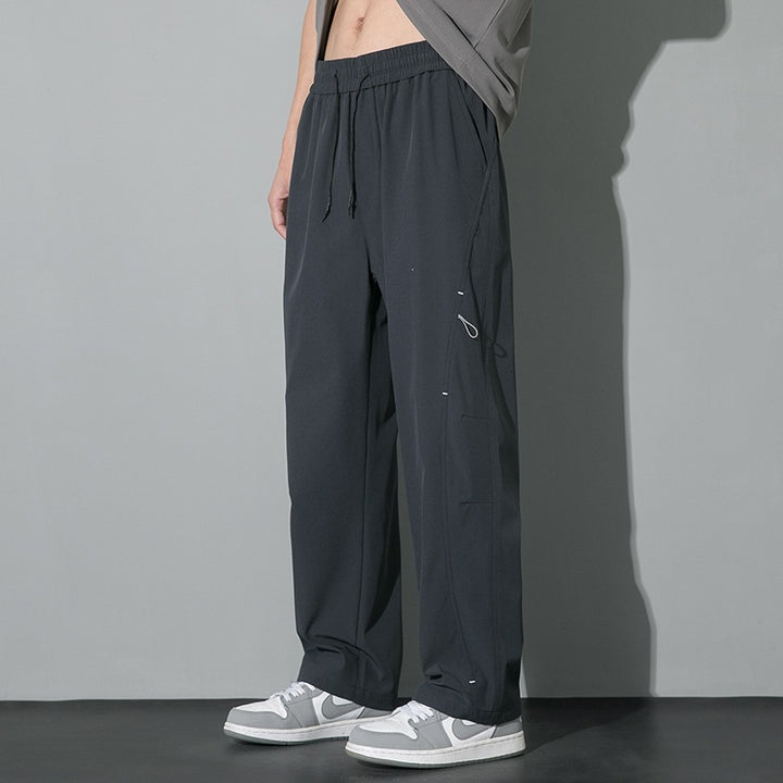 Herren Weite Relaxed-Cargo-Freizeithose mit Tunnelzugbund & Multifunktions‑Taschen Echoarchiv