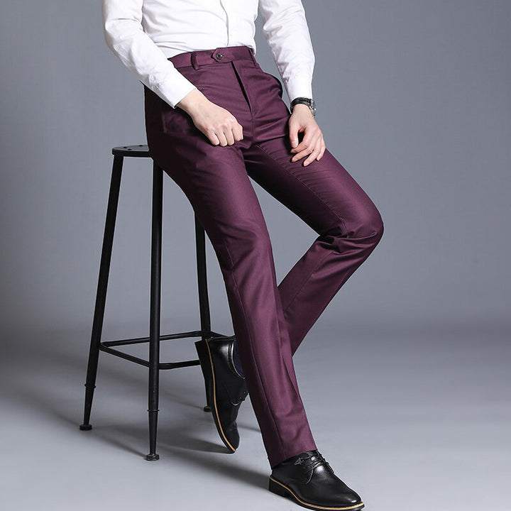 Herren elegante Slim-Fit Anzughose Echoarchiv