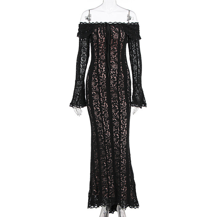 Damen Elegantes Spitzenkleid im figurbetonten Schnitt mit Off-Shoulder Design Echo Archiv