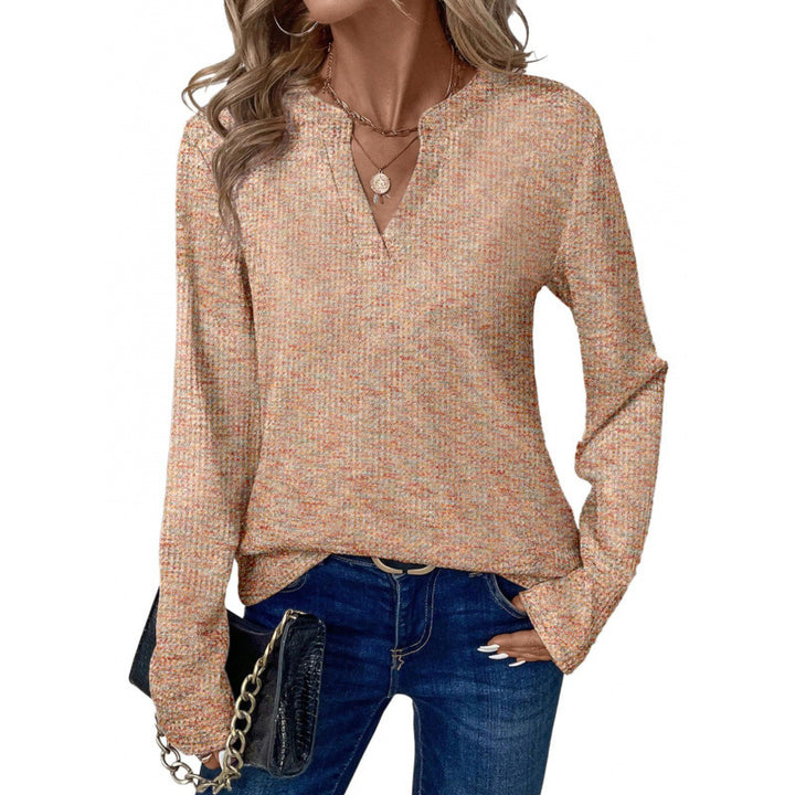 Damen Feinstrickpullover mit V-Schlitz und legerer Silhouette Echo Archiv