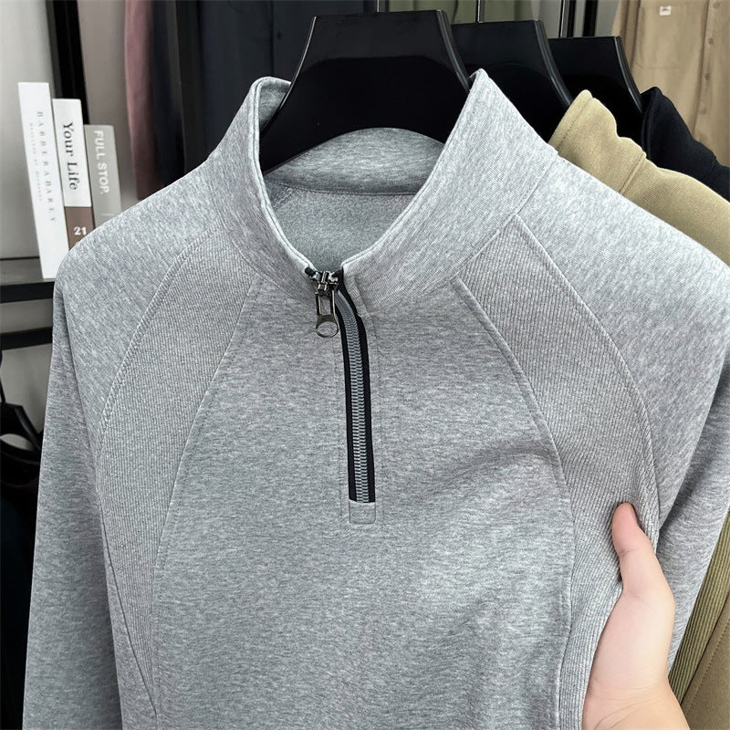 Herren modischer Pullover mit Stehkragen und Reißverschluss Echoarchiv