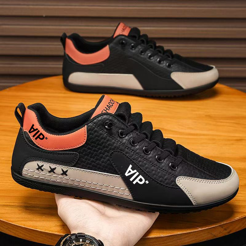 Herren Casual-Sneaker im Retro-Look mit geprägtem Obermaterial und kontrastierenden Overlays Echoarhiv