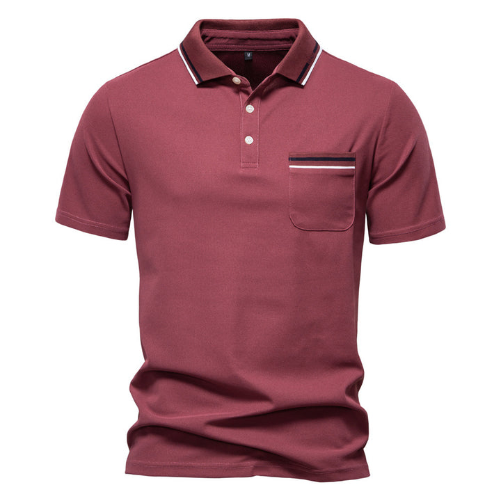 Herren Poloshirt mit modernem Streifenakzent und samtweichem Gewebe Echoarchiv