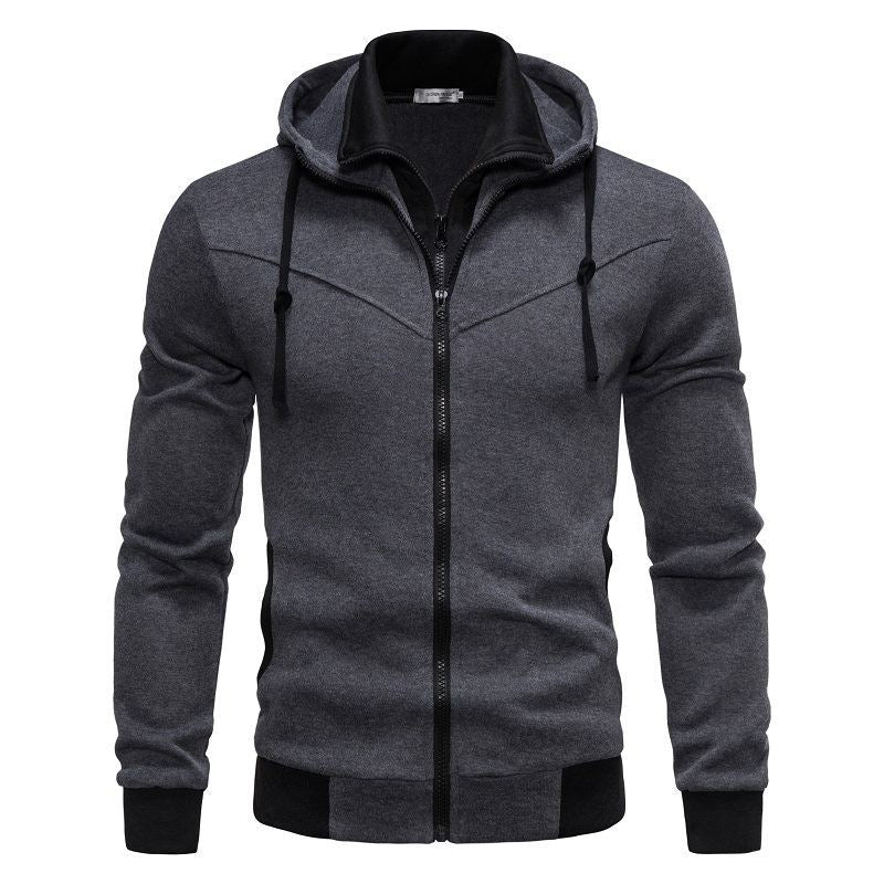Herren sportliche Kapuzenjacke mit modernem Schnitt und praktischen Reißverschlusstaschen Echoarchiv