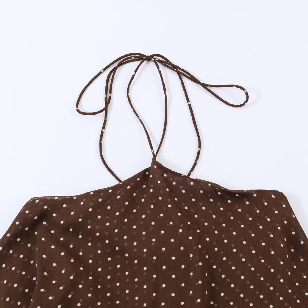 Damen Sommerkleid mit voluminösen Rüschendetails und tiefem V-Ausschnitt Echo Archiv