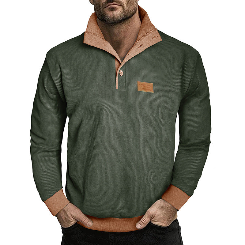 Herren Langarm-Pullover mit modischem Herrenkragen Echoarchiv