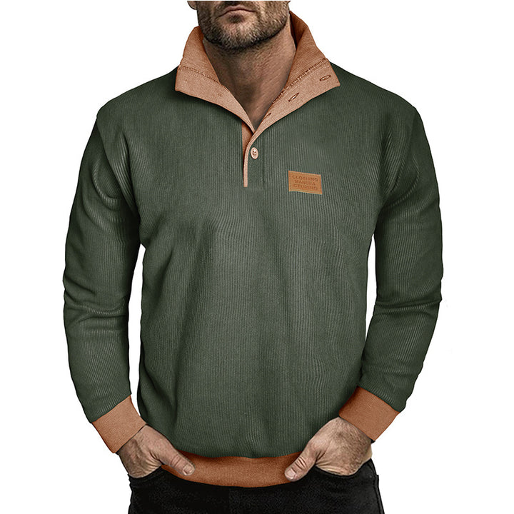Herren Langarm-Pullover mit modischem Herrenkragen Echoarchiv