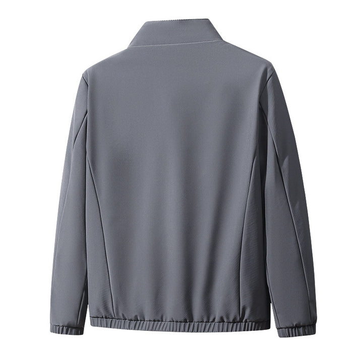 Moderne Herren Komfort Blouson mit karierter Innenseite, verdecktem Zwei-Wege-Reißverschluss und elastischen Ärmelbündchen – Taviero