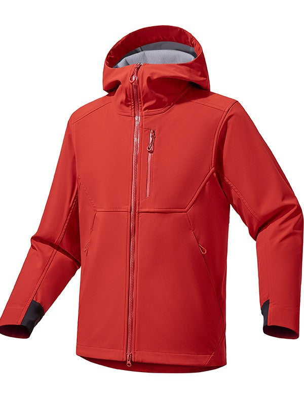 Herren Softshell‑Kapuzensweatjacke mit Stretch‑Windschutz, ergonomischem Schnitt und Brustreißverschluss Echo Archiv