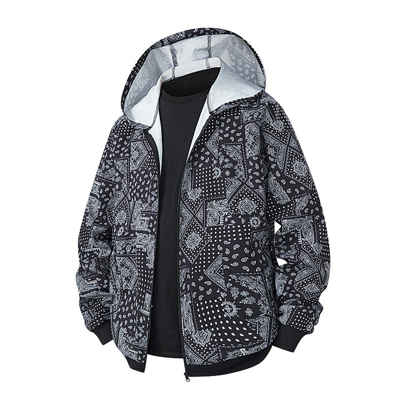 Damen Künstlerische Kapuzenjacke Echo Archiv