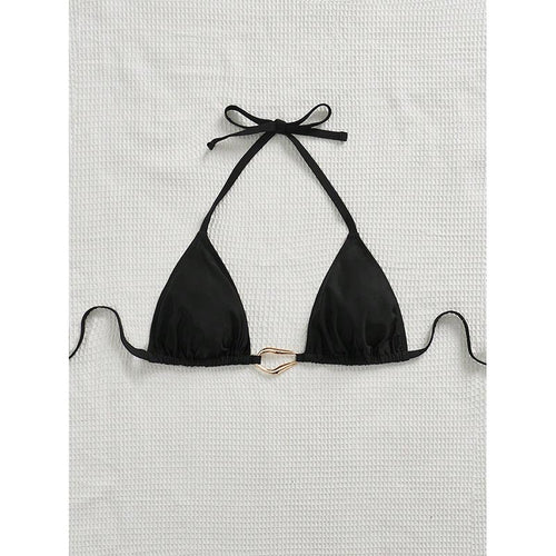 Damen Triangel-Bikinioberteil mit verstellbaren Trägern und elegantem Goldverschluss Echo Archiv