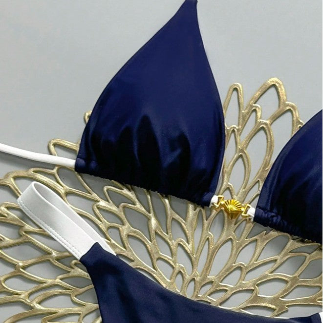 Damen Triangel-Bikini mit modischen Kontrastdetails Echo Archiv