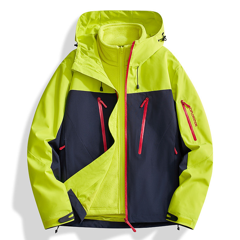 Herren Zwei-in-Eins Softshell-Outdoorjacke mit abnehmbarer Fleece-Innenjacke und wasserdichten Reißverschlüssen Echo Archiv