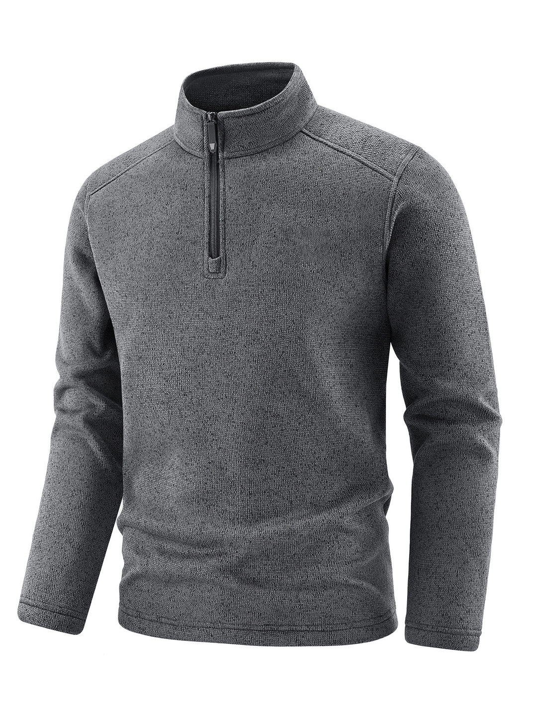 Herren Thermischer Strick-Fleecepullover mit halbem Reißverschluss und Stehkragen Echo Archiv