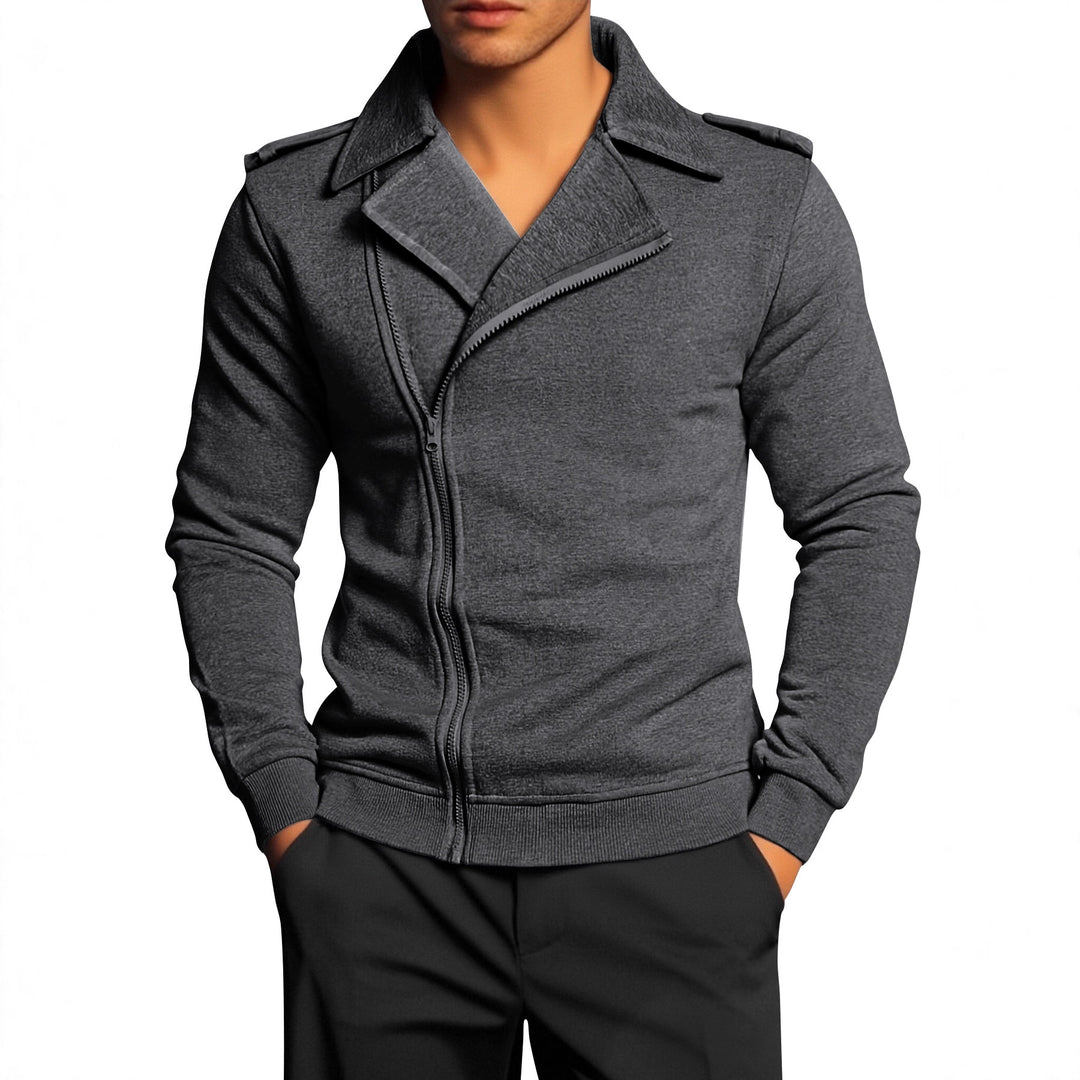 Herren lässige Zip-Jacke mit Kragen Echoarchiv