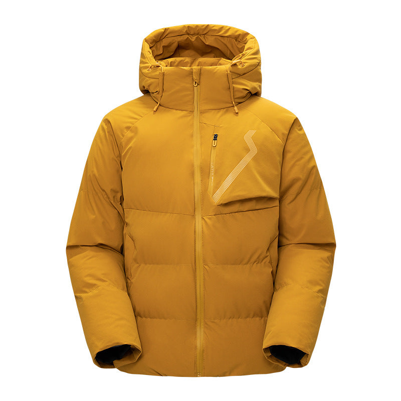 Herren Technische Daunenjacke mit isolierender Kapuze und hochfunktionalen Taschen Echoarchiv