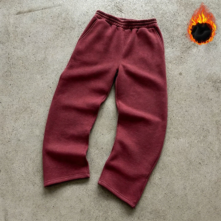 Unisex Thermo-Fleece-Jogginghose mit wärmender Innenbeschichtung, elastischem Komfortbund und geradem Bein Echo Archiv