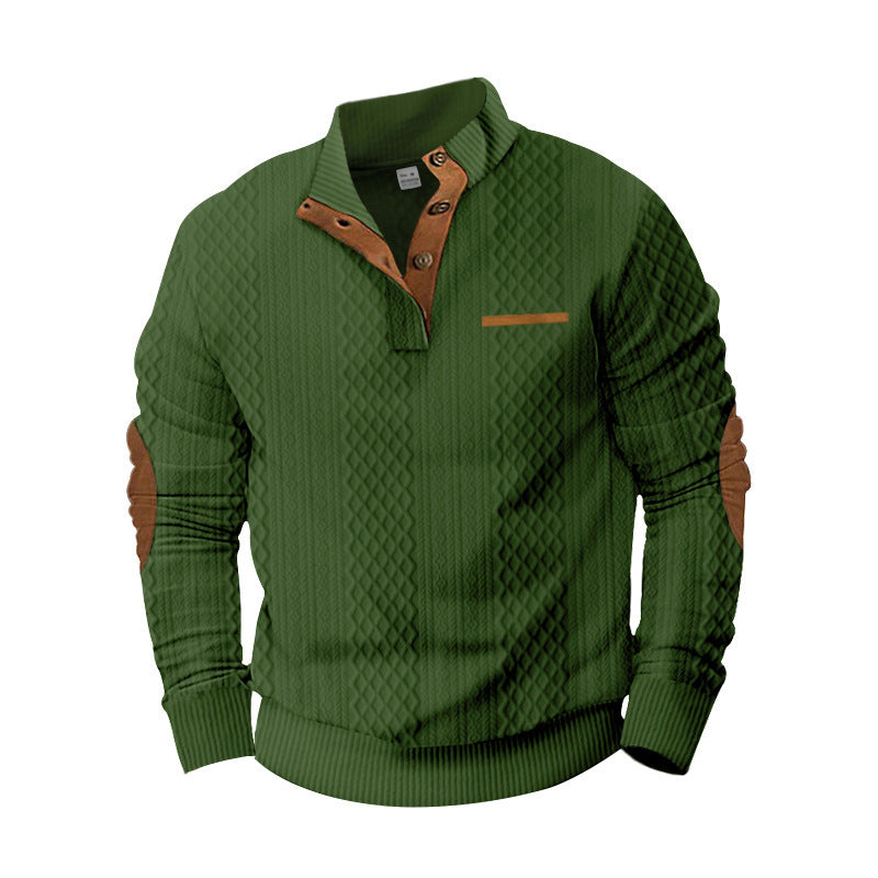 Herren Strickpullover mit modernem Kragen und strukturierter Oberfläche Echoarchiv