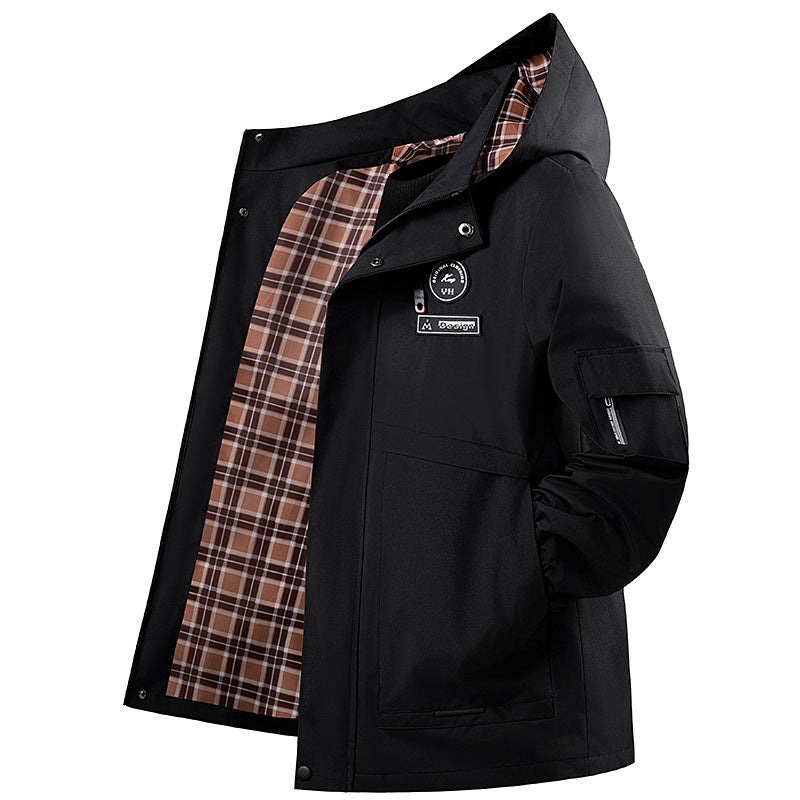 Herren Wasserabweisende Outdoor-Jacke mit verstellbarem Kragen Echo Archiv