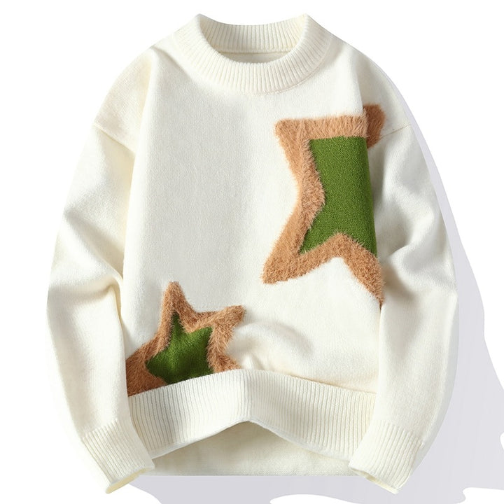 Damen Modischer Pullover mit Sternedesign Echoarchiv