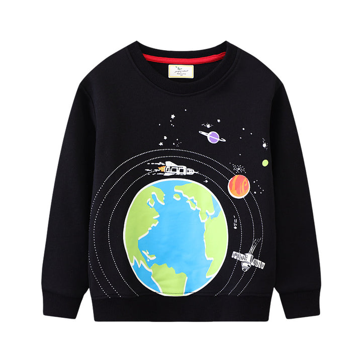 Kinder Sweatshirt mit leuchtendem Weltraum-Design Echo Archiv