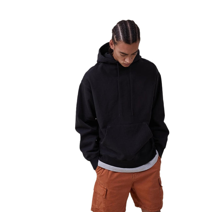 Damen oversized Kapuzenpulloverkleid mit Kängurutasche, verlängerter Silhouette und weichem French-Terry – Auréline