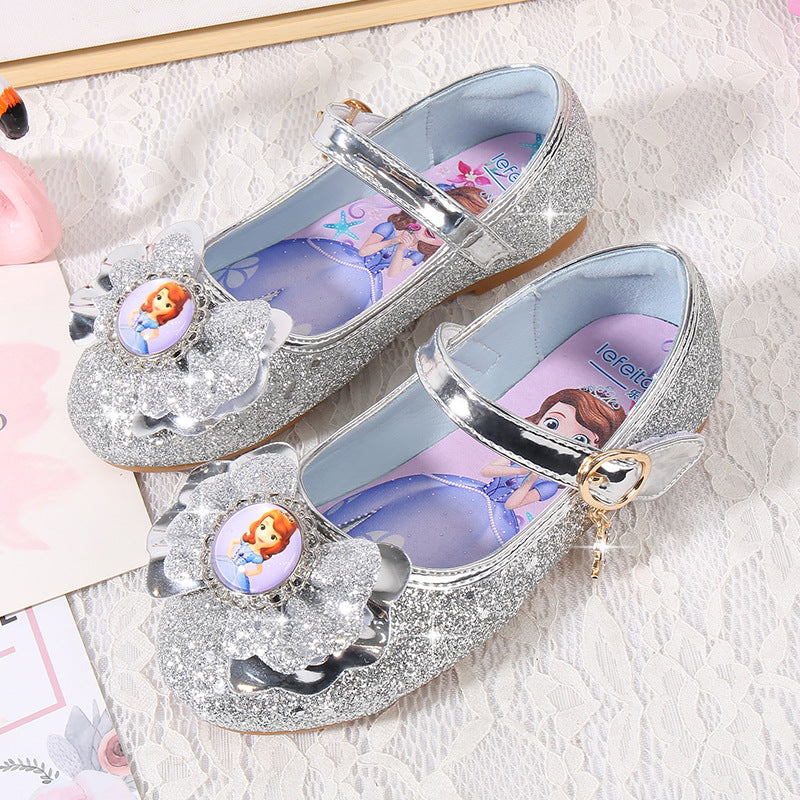 Mädchen Ballerinas mit Glitzer und Schleifenapplikation Echo Archiv
