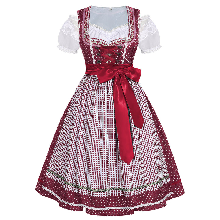 Damen nan traditionelles Dirndlkleid mit Schnürung und abnehmbarer Schürze Echo Archiv