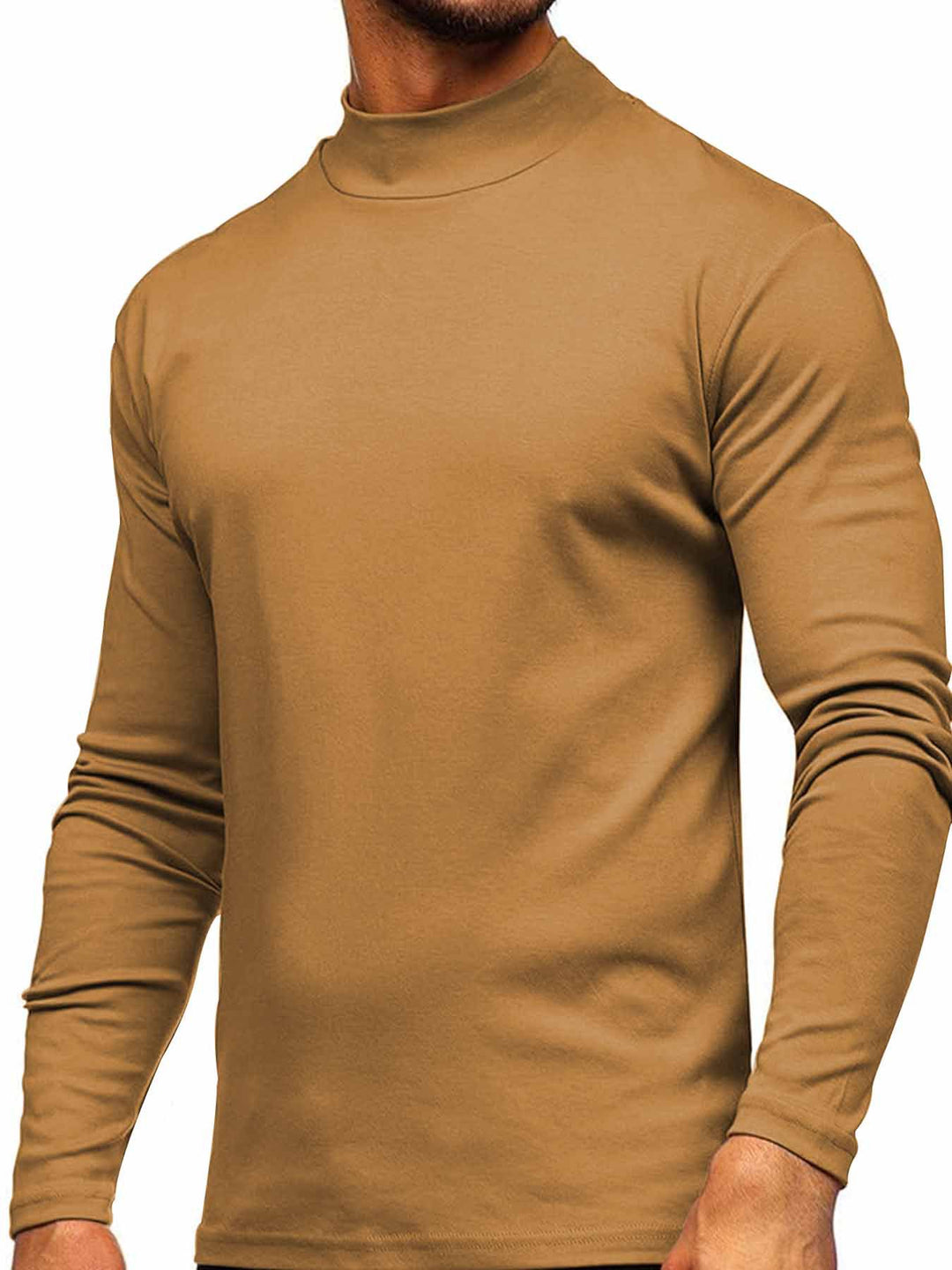 Herren Langarmshirt mit hohem Kragen Echoarchiv