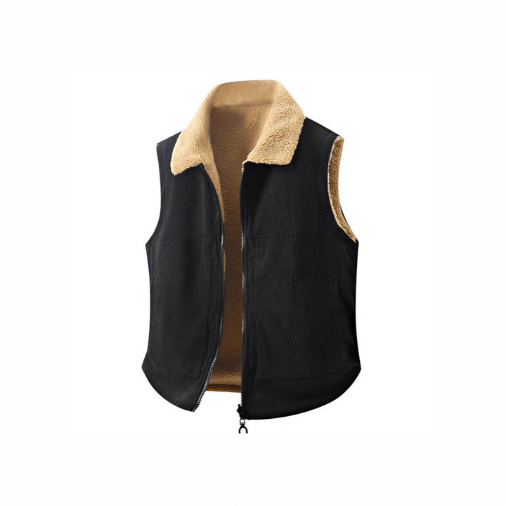 Damen Sherpa-Fleeceveste mit Rippenkragen, durchgehendem Reißverschluss und Eingrifftaschen – Avérine