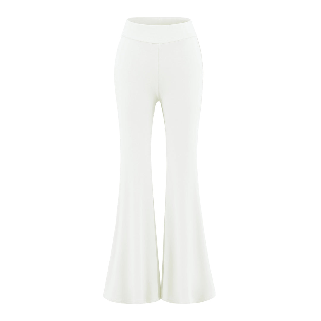 Damen High-Waist Flared Jersey-Leggings mit ausgestelltem Beinabschluss Echoarchiv