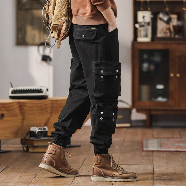 Herren Cargohose mit multifunktionalen Pattentaschen und elastischem Saum Echo Archiv