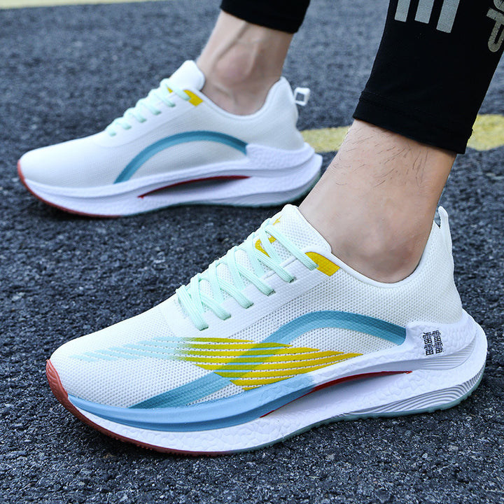 Unisex leichte Dämpfungs-Laufschuhe mit atmungsaktivem Mesh-Oberteil, seitlicher Energielaufsohle und Fersen-Zuglasche – Tavélo