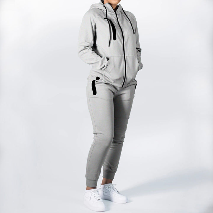Herren Sportlicher Kapuzenjacke und Jogginghose Set Echoarchiv