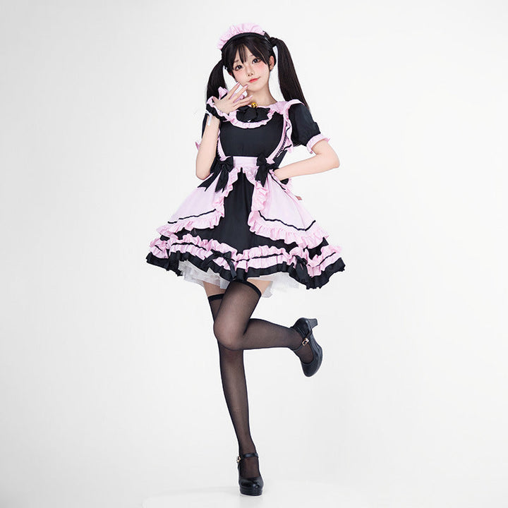 Mädchen verspieltes Kostümkleid mit Rüschen und Katzenohren Echo Archiv