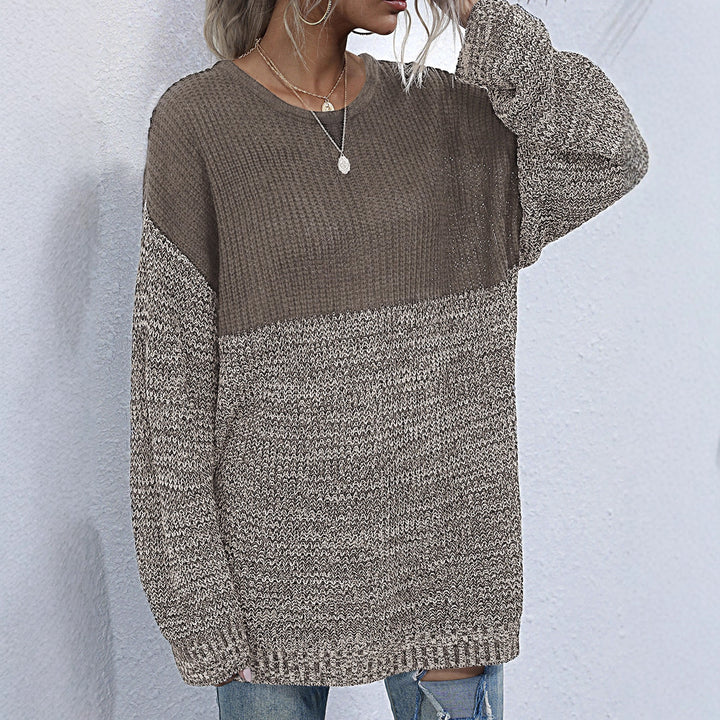 Damen Stilvoller Strickpullover mit luxuriösen Texturen Echo Archiv