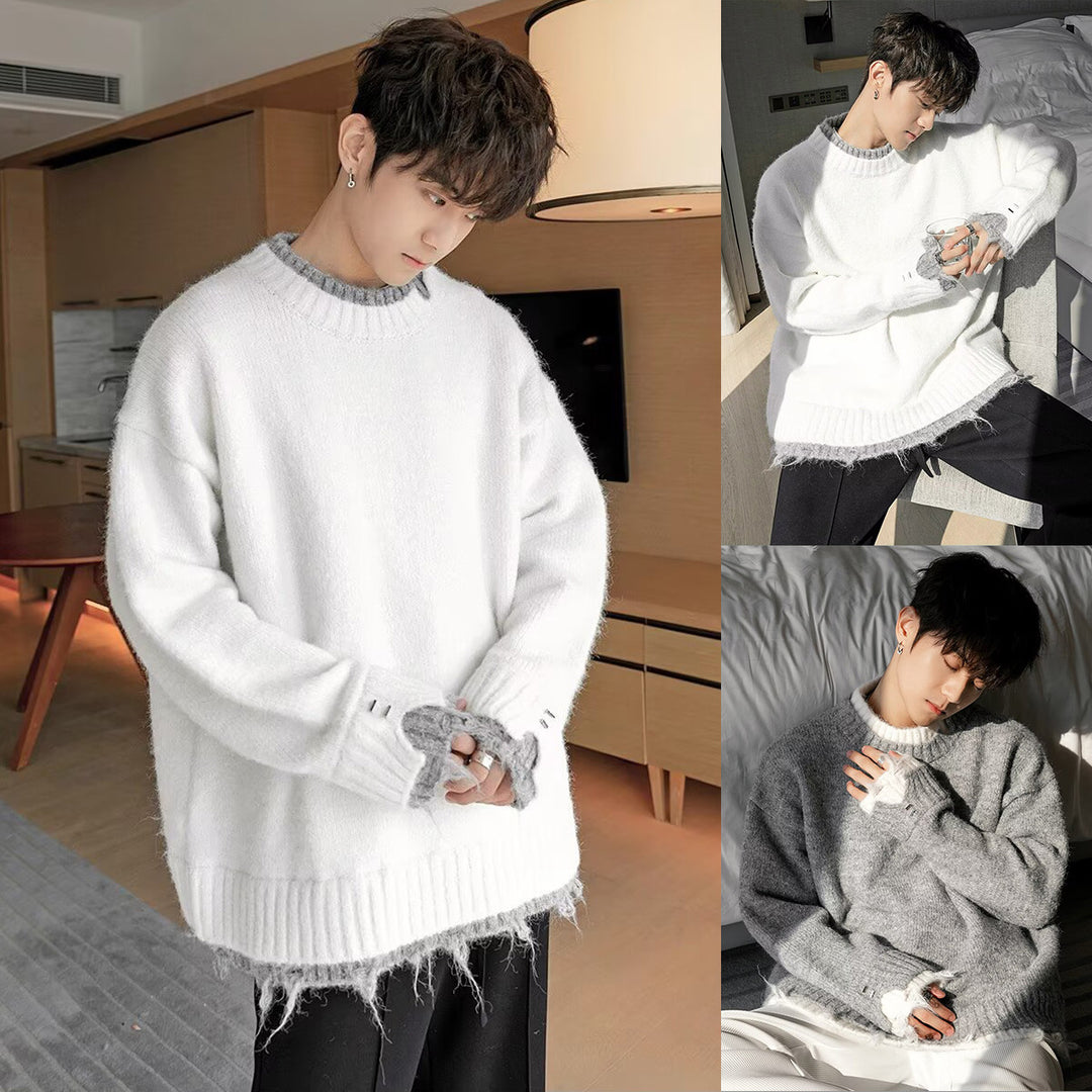 Damen Kuscheliger Oversized Pullover mit raffiniertem Schnitt Echoarchiv