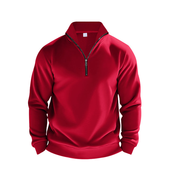 Herren Sweatpullover mit halbem Reißverschluss und atmungsaktiver Struktur Echoarchiv