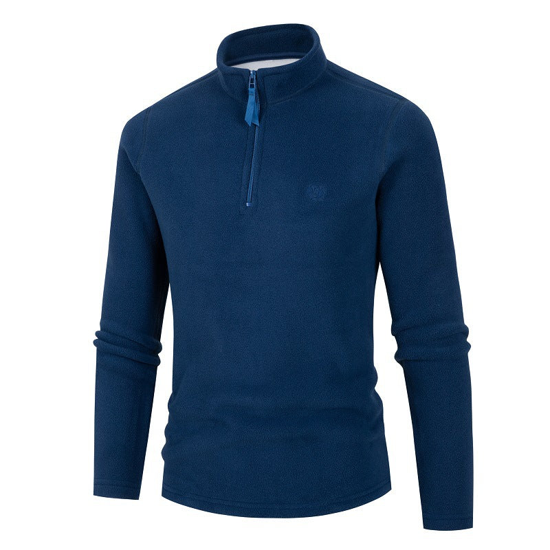 Herren Fleece Pullover mit Stehkragen und Reißverschluss Echoarchiv