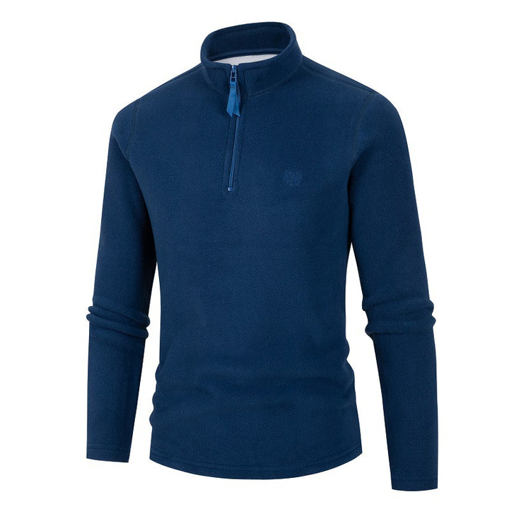 Herren Fleece Pullover mit Stehkragen und Reißverschluss Echoarchiv