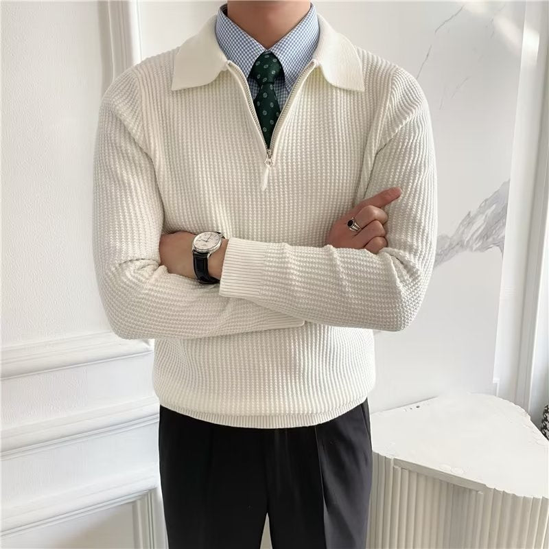 Herren Eleganter Pullover mit Reißverschluss Echo Archiv