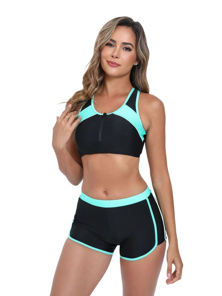 Damen Sportlicher Bikini-Set mit ergonomischem Schnitt und Reißverschluss Echo Archiv