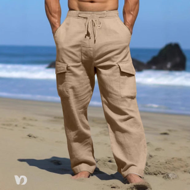 Herren Bequeme Cargo-Hose mit praktischem Kordelzug und seitlichen Taschen Echoarchiv