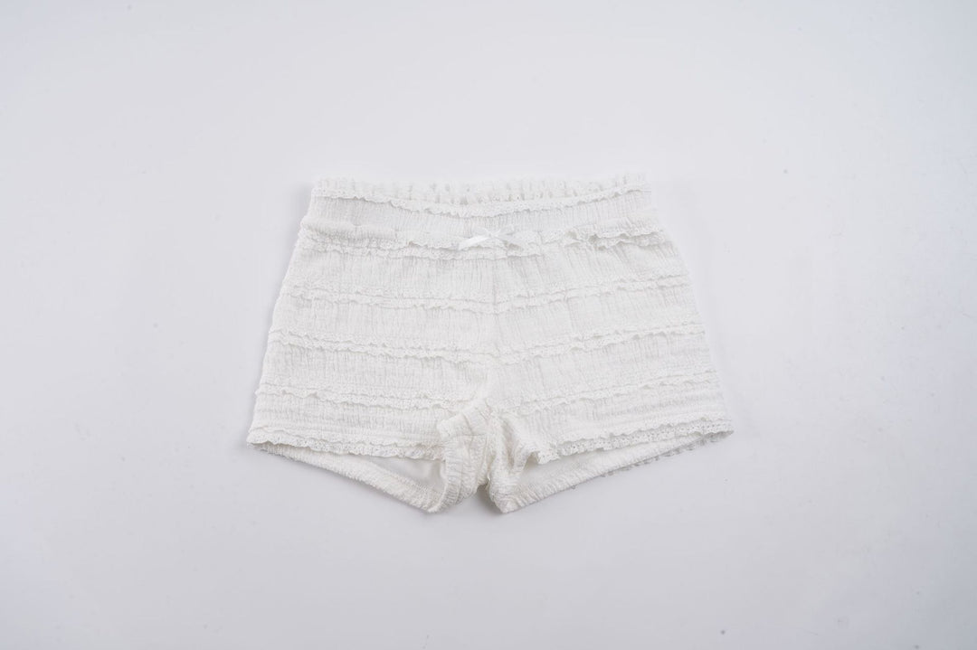 Damen trendige Shorts mit Rüschendesign und elastischem Bund Echo Archiv