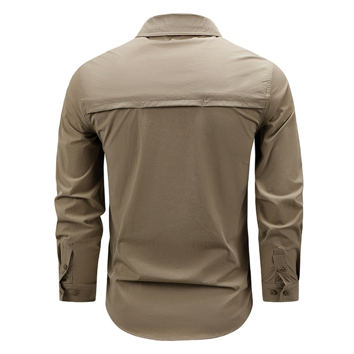 Herren nan leichtes technisches Outdoorhemd mit aufrollbaren Ärmeln, Brusttaschen und atmungsaktivem Ripstop Echo Archiv