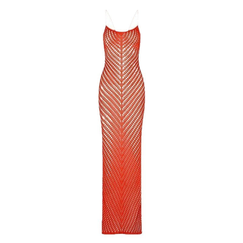 Damen luftiges Netz-Maxikleid mit faszinierendem Design Echo Archiv